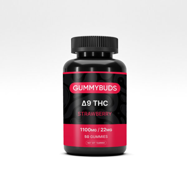Delta 9 THC GummyBuds Strawberry 1100mg 50ct